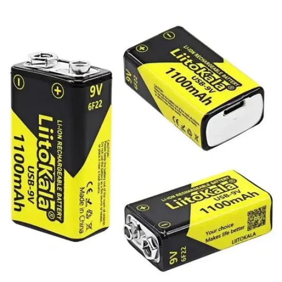 Акумулятор Крона LiitoKala USB-9V 1100mAh