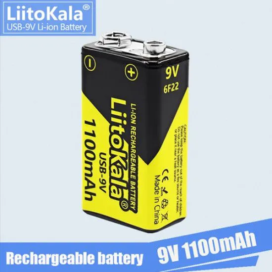 Акумулятор Крона LiitoKala USB-9V 1100mAh
