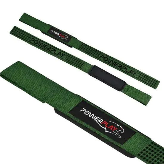 Лямки PowerPlay 7064 Lifting Gym Straps зелені