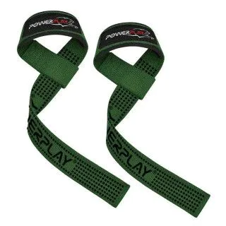 Лямки PowerPlay 7064 Lifting Gym Straps зелені