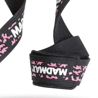 Лямки для тяги MadMax Camo Power Wrist Straps Camo/Pink