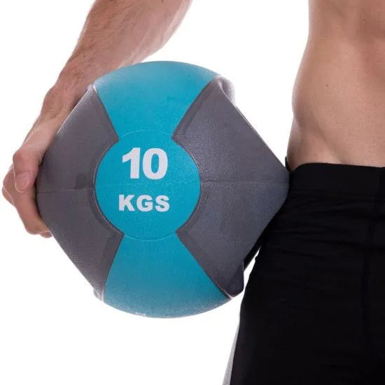 Медбол резиновый с ручками Record Medicine Ball от 3 до 10 кг 