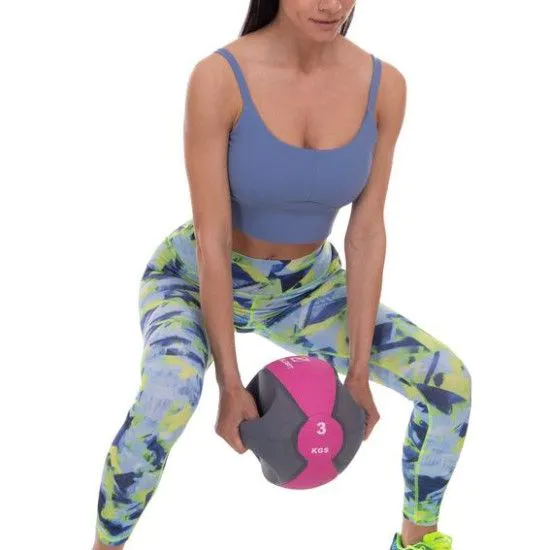 Медбол резиновый с ручками Record Medicine Ball от 3 до 10 кг 