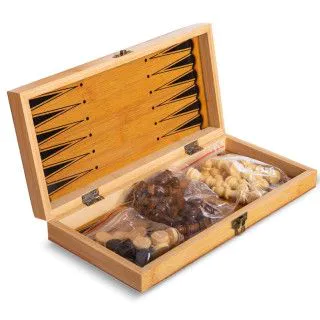 Шахи, нарди, шашки 30 х 30 см (бамбук)