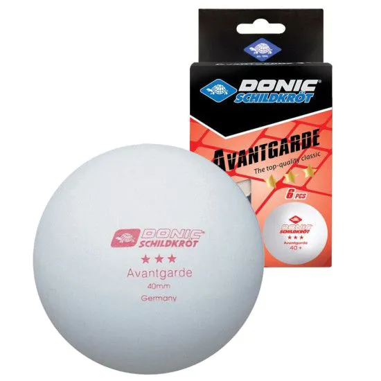 Кульки для настільного тенісу DONIC Avantgarde 3* 40+ 6шт white