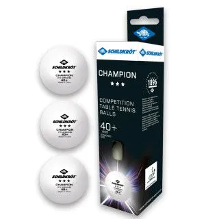 Кулі для настільного тенісу DONIC Champion Poly 40+ 3 White