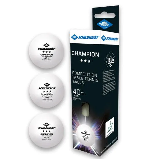 Кулі для настільного тенісу DONIC Champion Poly 40+ 3 White