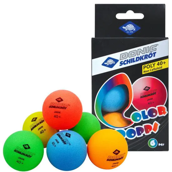 Кулі для настільного тенісу Donic Color Popps 6 штук