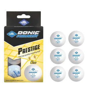 Кулі для настільного тенісу DONIC Prestige 2 зірки white 6 штук
