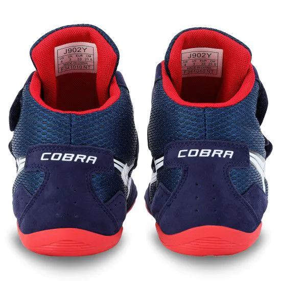Борцівки дитячі COBRA YX-2616B на липучці (р.33-35) червоно-сині 