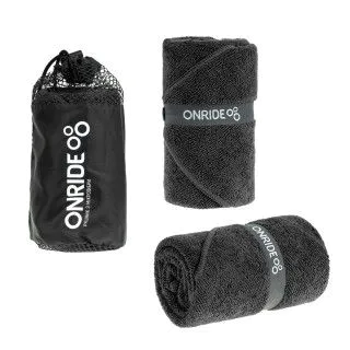 Рушник мікрофібра ONRIDE Dry 100 х 50 см чорний (махровий)