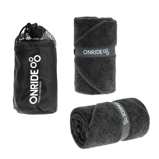 Рушник мікрофібра ONRIDE Dry 100 х 50 см чорний (махровий)