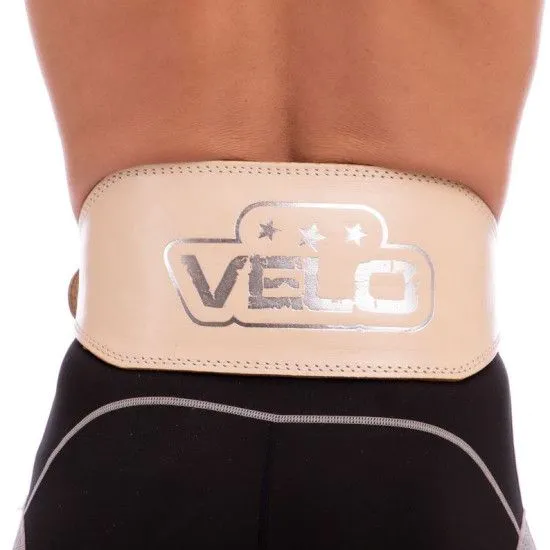 Пояс атлетичний шкіряний VELO 15см бежевий