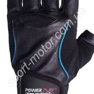 Рукавички для фітнесу PowerPlay 2128 Hit fit шкіра сині