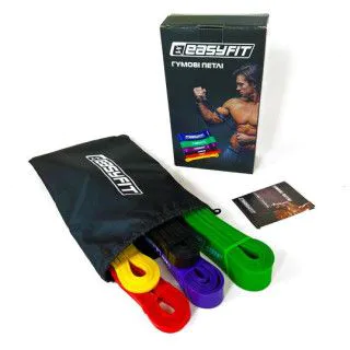 Гумові петлі набір 5шт. EasyFit (1-65 кг)  