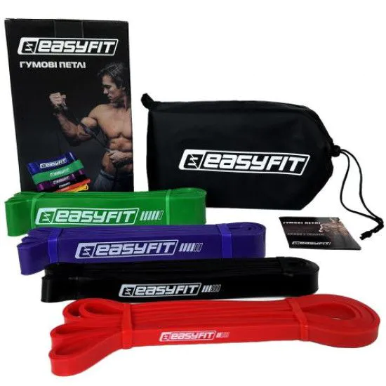Гумові петлі набір 4шт. EasyFit (2-65 кг)  
