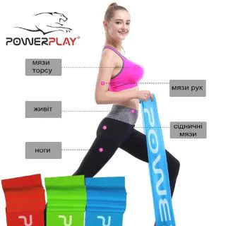 Стрічка еластична PowerPlay 4112 Heavy 2 метра, навантаження 11 кг