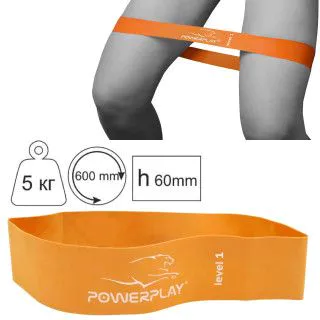 Фітнес гумка PowerPlay 4140 Level 1 (навантаження 5кг)