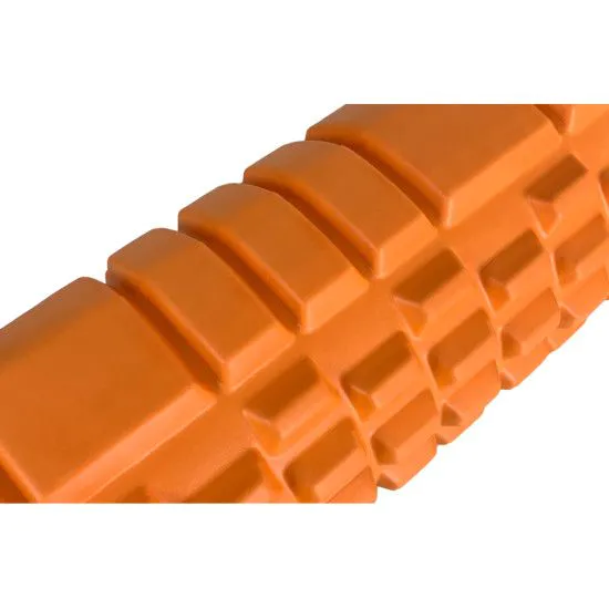 Роллер массажный с заглушками EasyFit Grid Roller 33 см