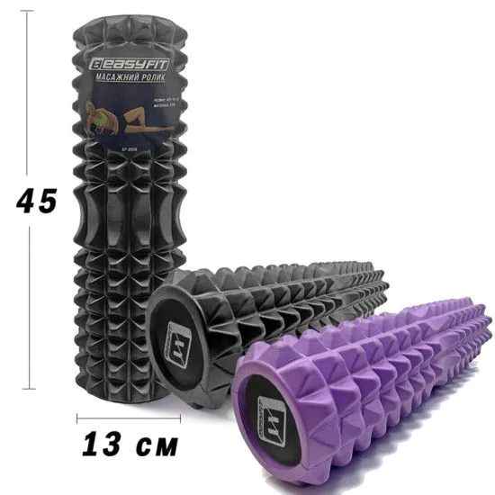 Масажний ролик з наповненням EVA-піною EasyFit Solid Roller 45 см