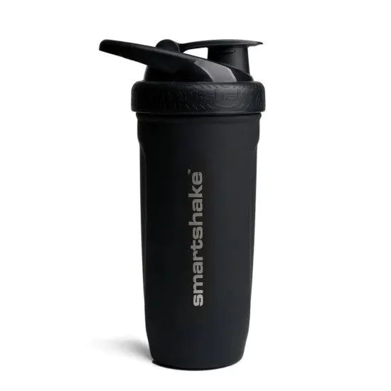 Шейкер SmartShake Reforce Stainless Steel Black 900ml (нержавейка)