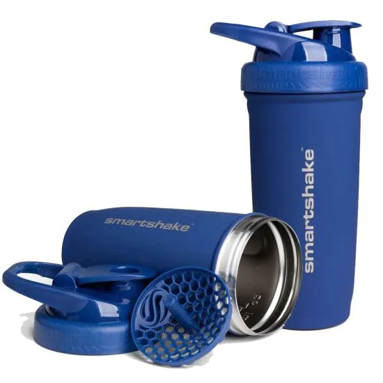 Шейкер SmartShake Reforce Stainless Navy Blue 900ml (нержавейка)