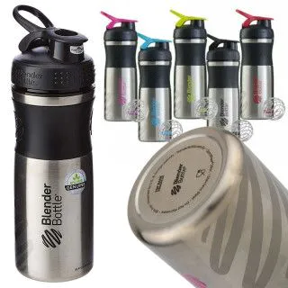 Пляшка-шейкер BlenderBottle SportMixer Stainless Steel 820 ml
