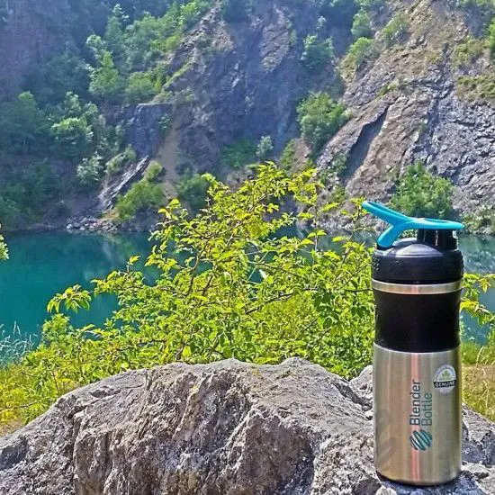 Пляшка-шейкер BlenderBottle SportMixer Stainless Steel 820 ml