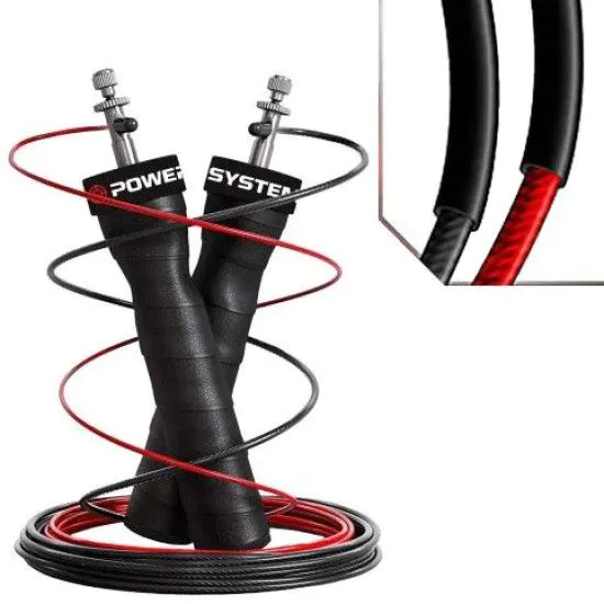 Cкакалка швидкісна Power System PS-4079 (з захистом і запасним тросом)