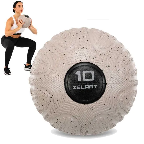 М'яч SLAM BALL Медбол з піском 10 кг (Zelart FI-490510)