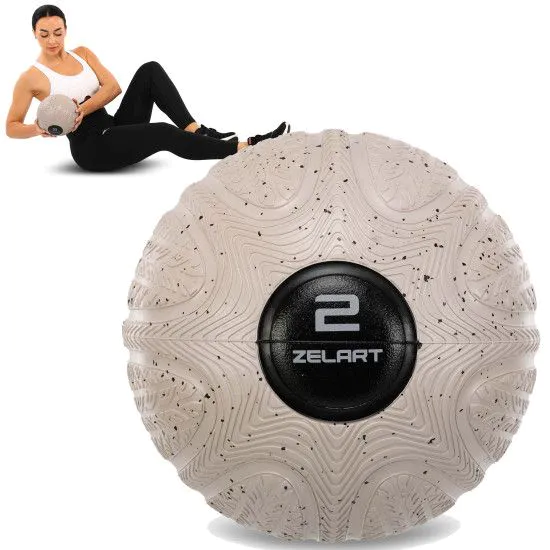 М'яч SLAM BALL Медбол з піском 2 кг (Zelart FI-490510)
