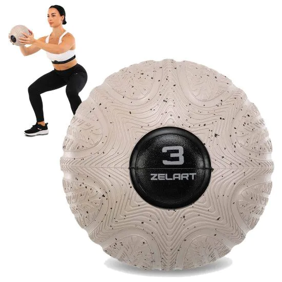 М'яч SLAM BALL Медбол з піском 3 кг (Zelart FI-490510)