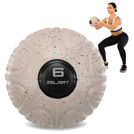 М'яч SLAM BALL Медбол з піском 6 кг (Zelart FI-490510)
