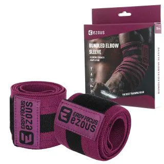 Бінти на лікті для жиму EZOUS BUNDLED ELBOW SLEEVE 