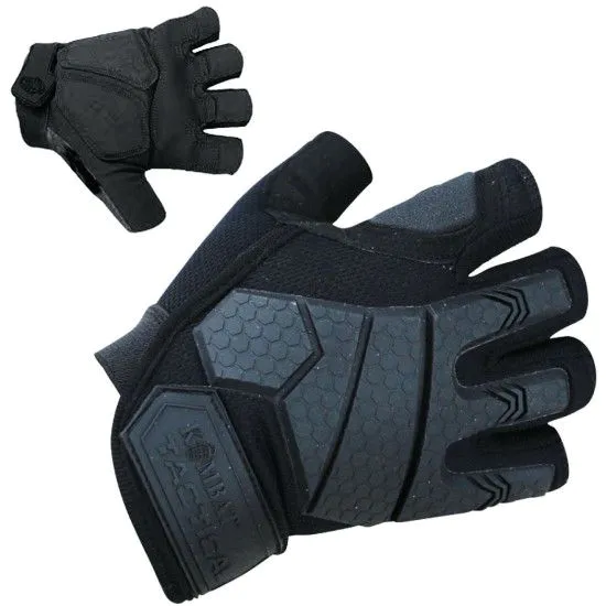 Тактичні рукавички KOMBAT Alpha Fingerless (чорні)