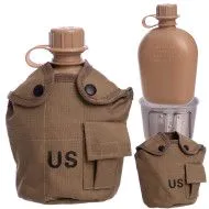 Фляга з казанком V-1л в чохлі Хакі