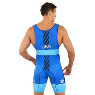 Трико для боротьби UKRAINE SP-Sport JY-0724 синє