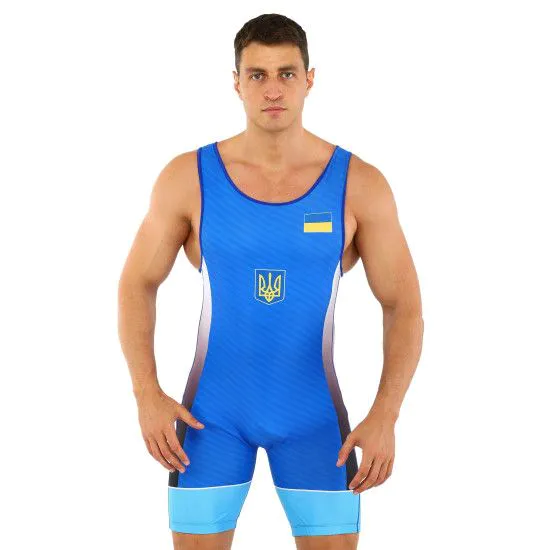 Трико для боротьби UKRAINE SP-Sport JY-0724 синє