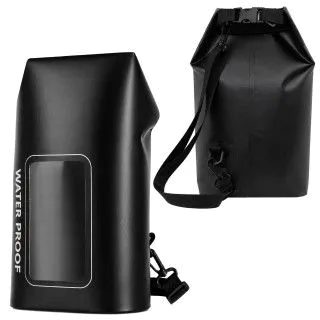 Гермомішок із прозорим вікном для телефону Waterproof Bag Чорний 5 л