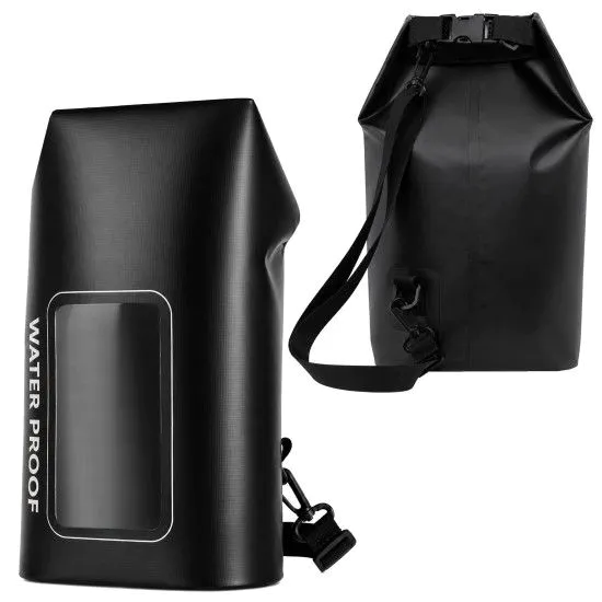 Гермомішок із прозорим вікном для телефону Waterproof Bag Чорний 5 л