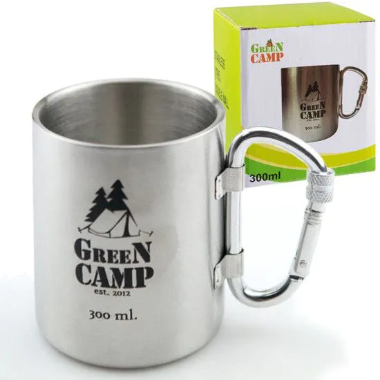 Термокухоль з карабіном GreenCamp 170мл