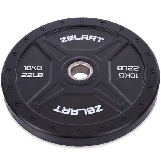 Млинці бамперні Bumper Plates 10 кг Zelart 