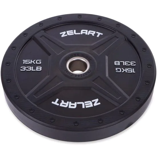 Млинці бамперні Bumper Plates 15 кг Zelart 