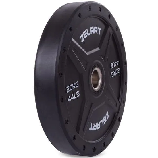 Млинці бамперні Bumper Plates 20 кг Zelart