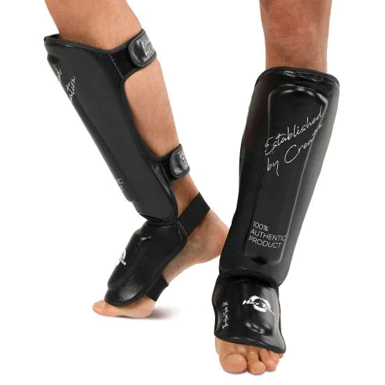 Захист гомілки та стопи для єдиноборств HARD TOUCH (шкіра)