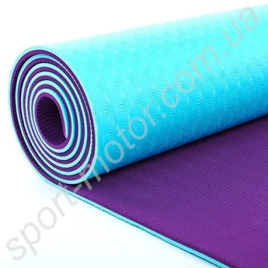 Килимок для йоги та фітнесу Yoga mat TPE + TC 6мм