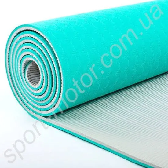 Килимок для йоги та фітнесу Yoga mat TPE + TC 6мм