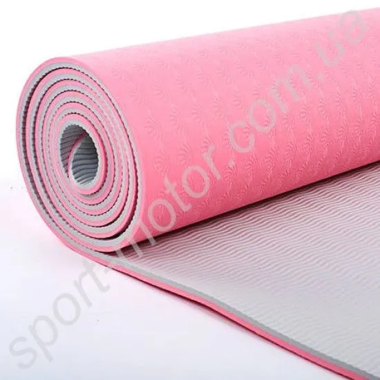 Килимок для йоги та фітнесу Yoga mat TPE + TC 6мм
