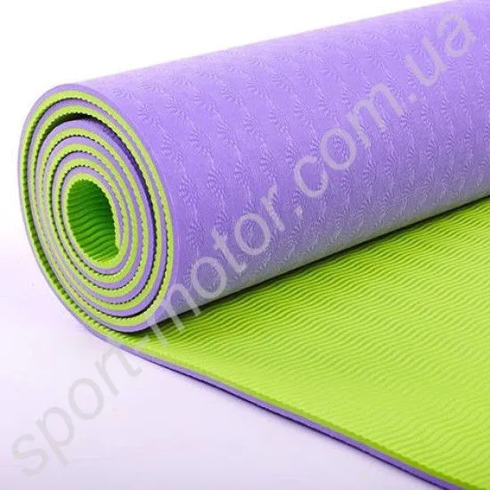 Килимок для йоги та фітнесу Yoga mat TPE + TC 6мм
