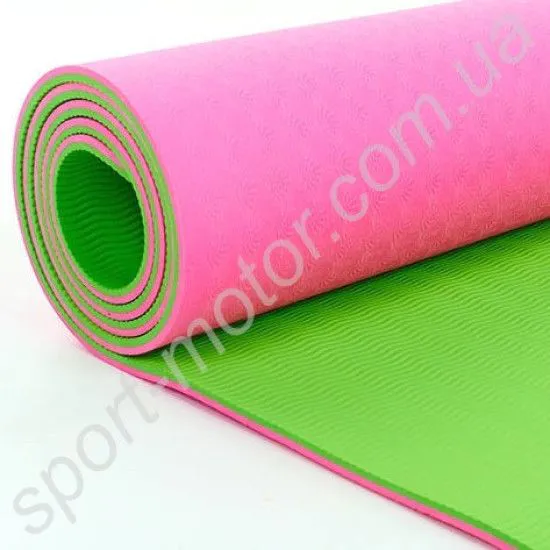 Килимок для йоги та фітнесу Yoga mat TPE + TC 6мм